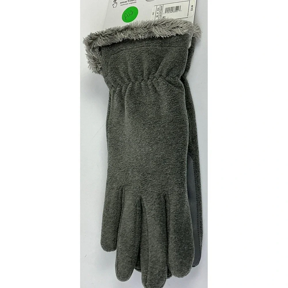 Isotoner Women's SmartDri Fleece‎ Touchscreen Compatible Gloves Repels Rain Snow - Picture 5 of 9
